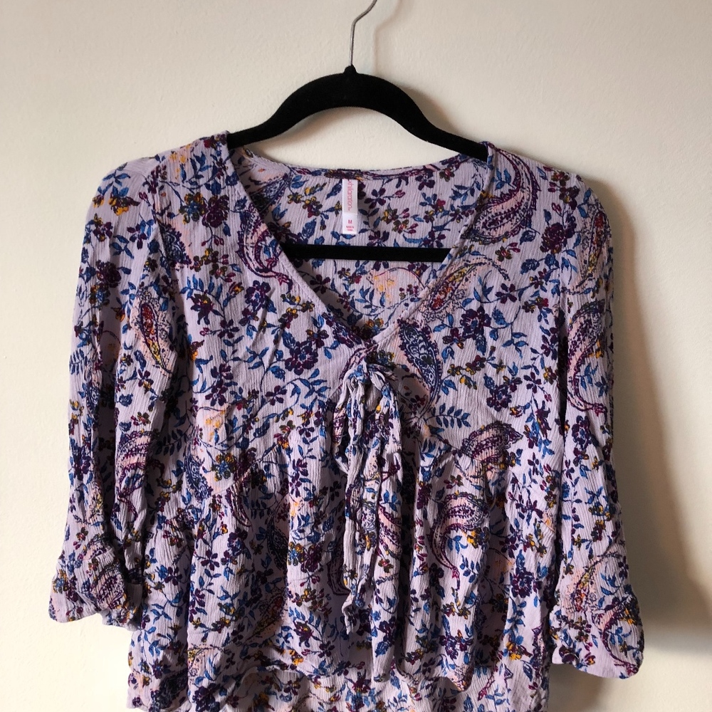 Purple Xhilaration high-low top